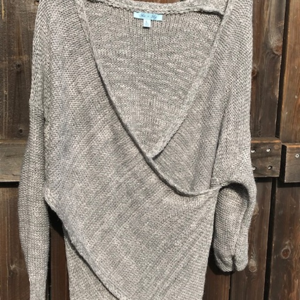 She+Sky, Sweater, grey, size Large